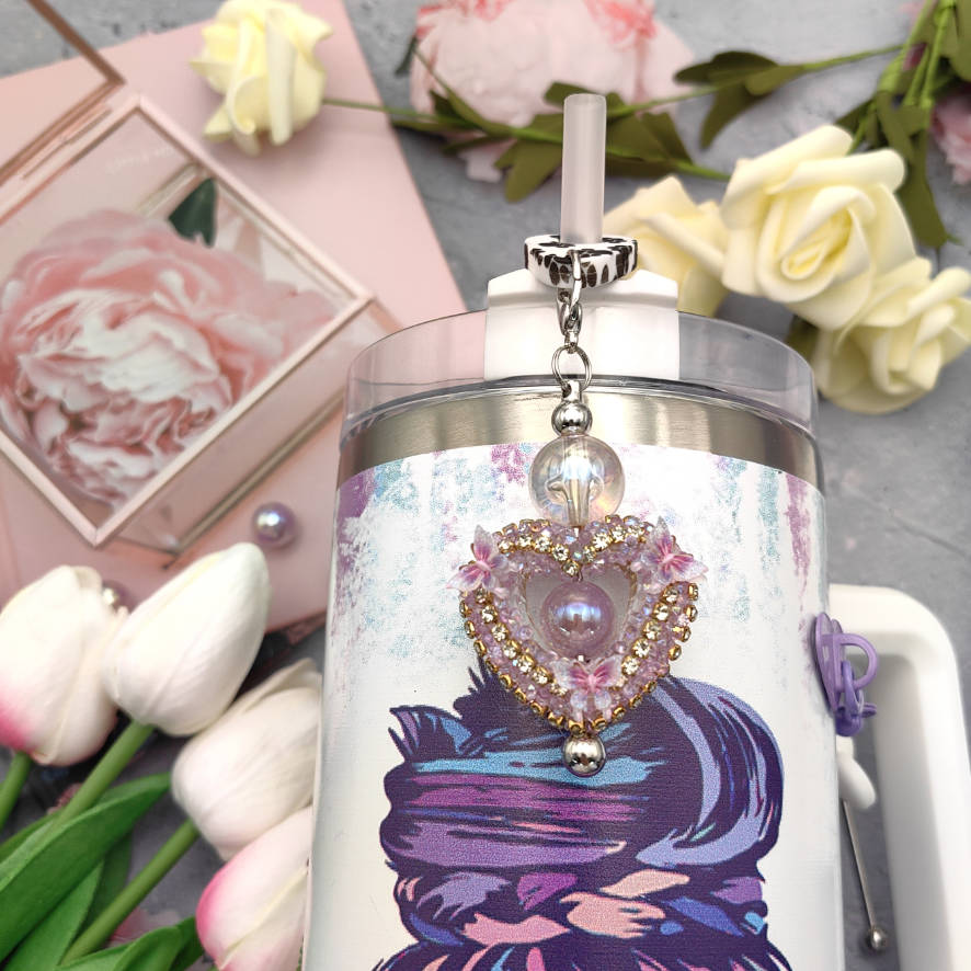 Wholesale 6pcs Beadable Cup Charm DIY Straw Charm Cup Charm Beadable Blank Bar